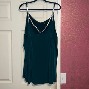 Dark Green with Silver Gems Torrid Tank Top
